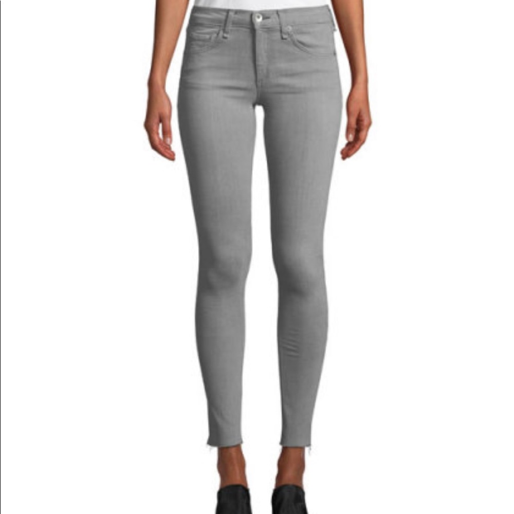 Rag & Bone Grey Skinny Ankle Jean